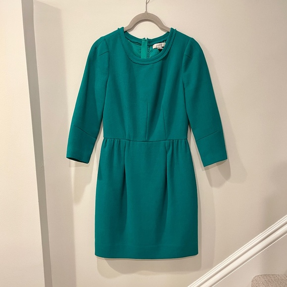 J. Crew Teddie green wool dress - Picture 1 of 3